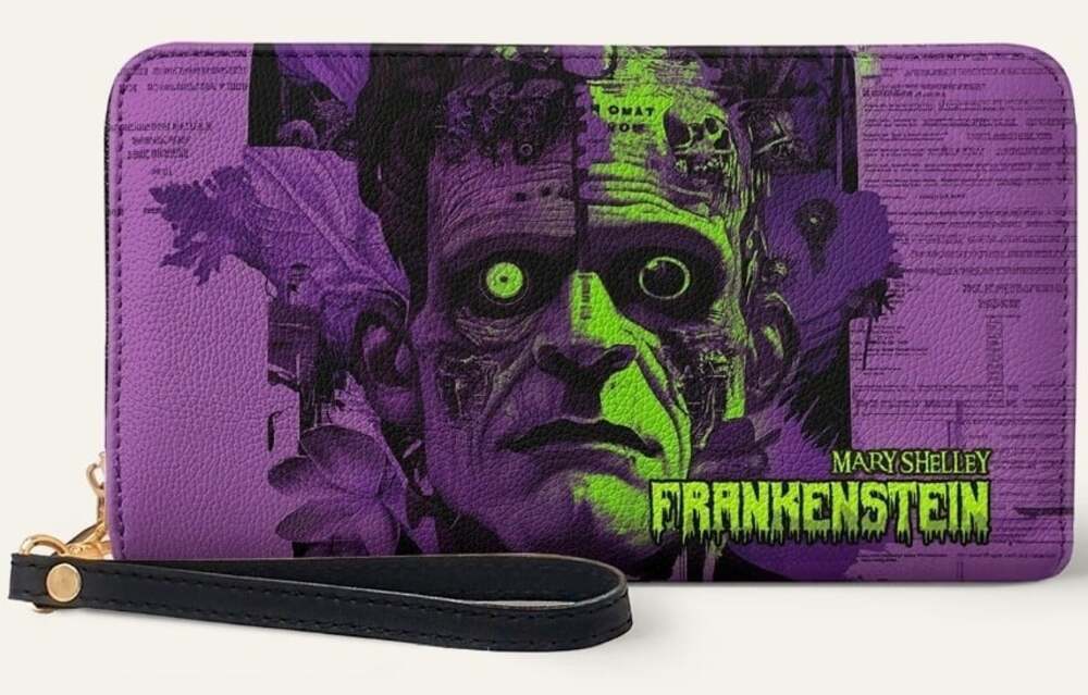 "Frankenstein" Lablight Violet Wallet Horror Goth Halloween Mary Shelley New